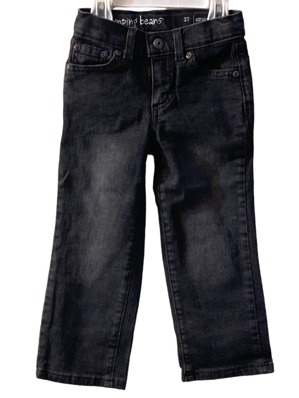 NEW Jumping Beans Black Distressed Straight Adjustable Waist Jeans -Size 3T